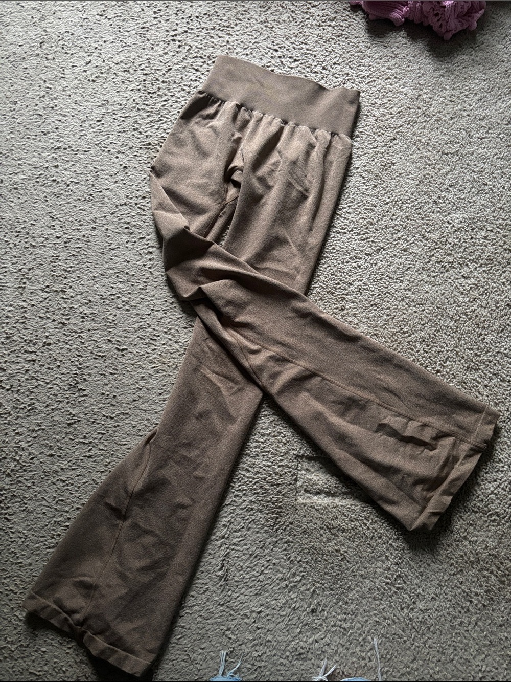 NVGTN Boot Cut Knit Pants in Taupe Brown